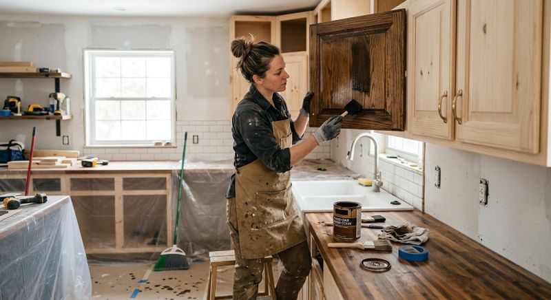Kitchen Cabinet Staining in Kokomo, IN