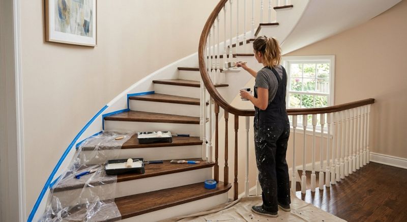 Banister Painting in Kansas City, KS
