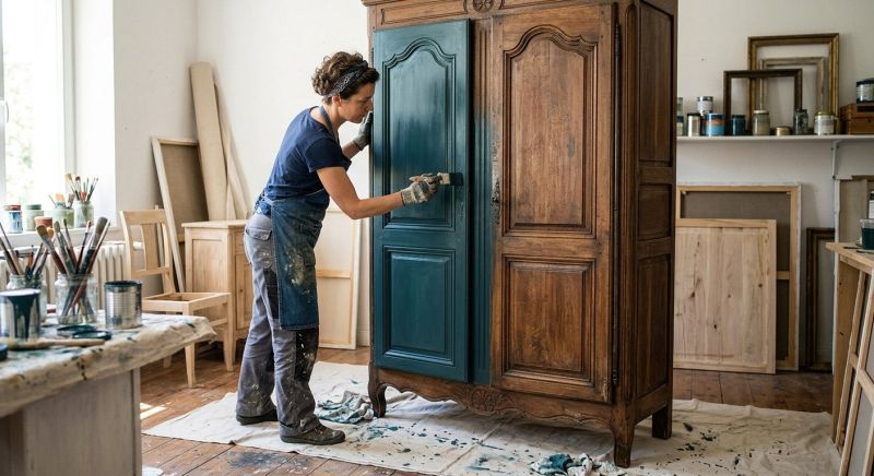 Entertainment Center Painting in Waco, TX