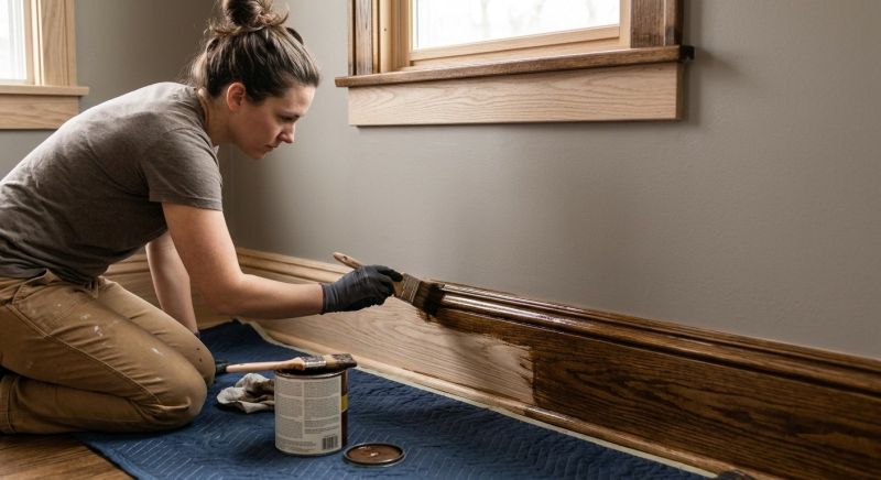 Interior Trim Staining in Wilmington, NC