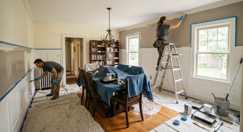 Living Room Painting in Wilmington, NC